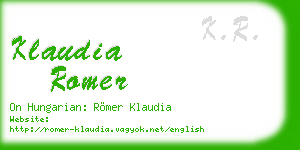 klaudia romer business card