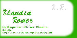 klaudia romer business card